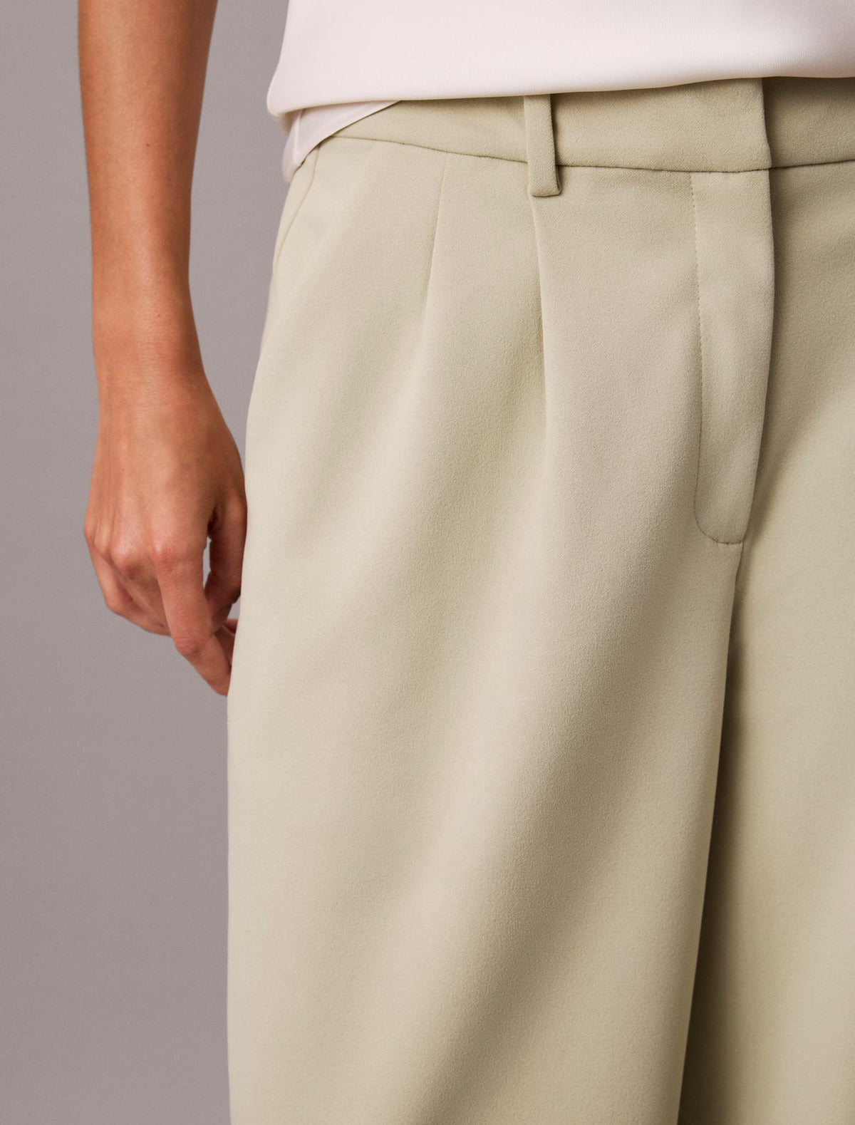 Stretch Crepe Trousers - Calvin Klein Women