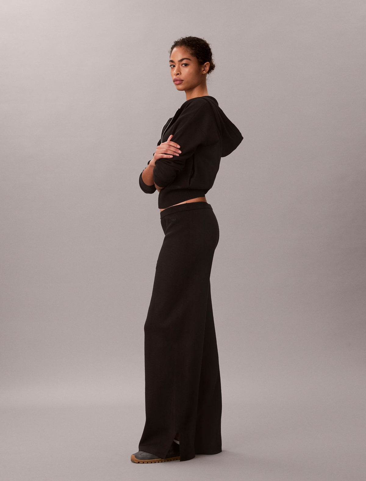Relaxed Knit Wide Leg Pants - Calvin Klein Women