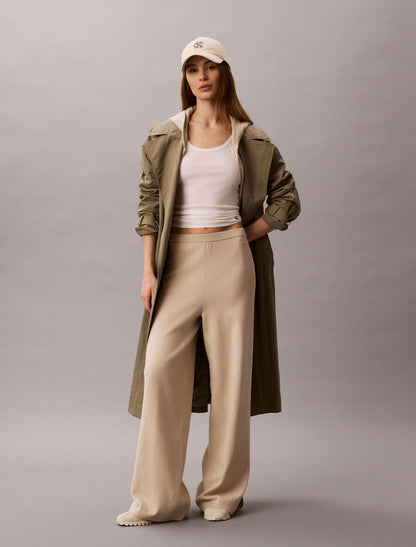 Relaxed Knit Wide Leg Pants - Calvin Klein Women