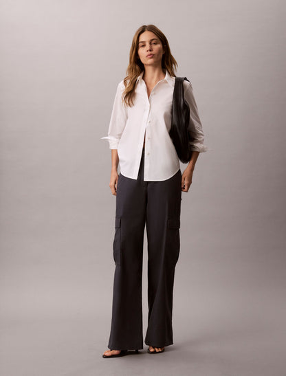 Cotton Stretch Twill Cargo Pants - Calvin Klein Women