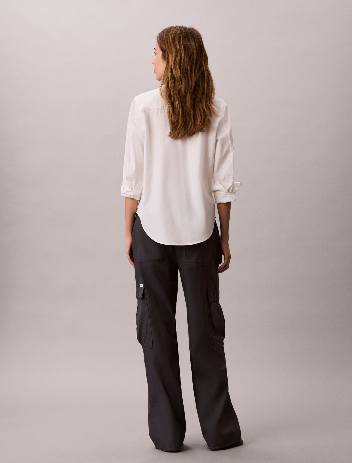 Cotton Stretch Twill Cargo Pants - Calvin Klein Women