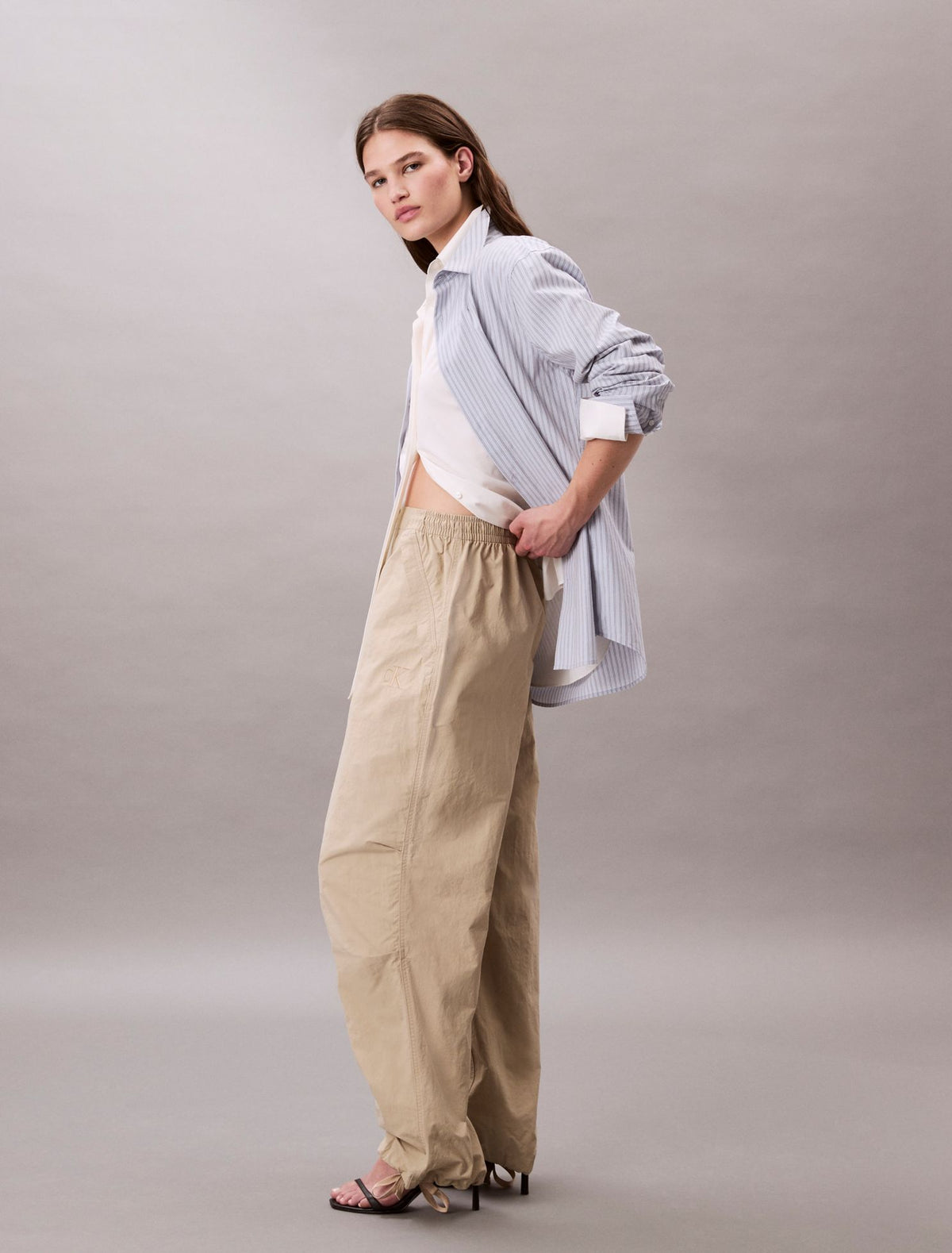 Crinkle Nylon Parachute Pants - Calvin Klein Women