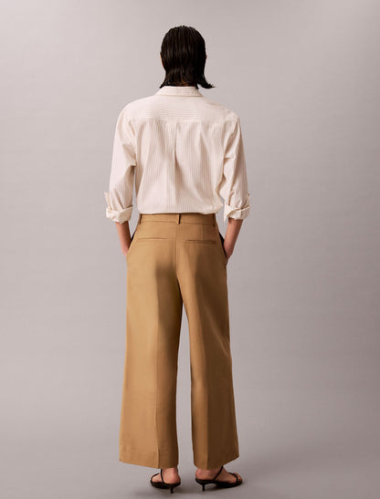 Wide Leg Cropped Chino Pant - Calvin Klein Women
