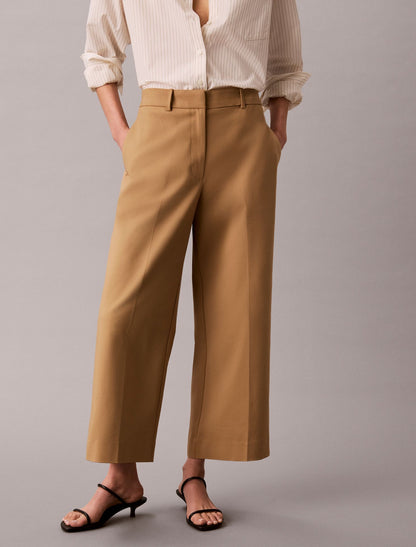 Wide Leg Cropped Chino Pant - Calvin Klein Women