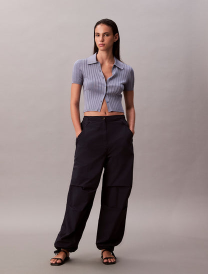 Crinkle Nylon Parachute Pants - Calvin Klein Women
