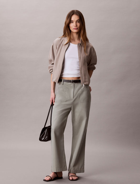 Marcy Twill Wide Leg Pants - Calvin Klein Women
