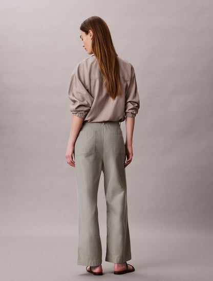 Marcy Twill Wide Leg Pants - Calvin Klein Women