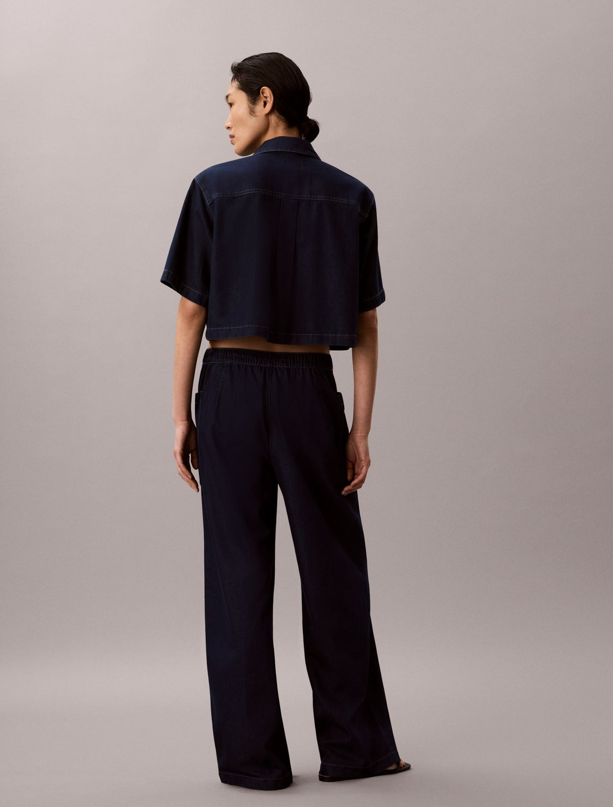 Cotton Lyocell Pull-On Cargo Pants - Calvin Klein Women