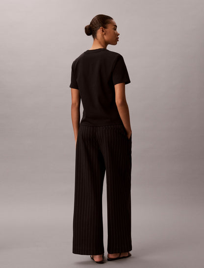 Ponte Stripe Wide Leg Pants - Calvin Klein Women