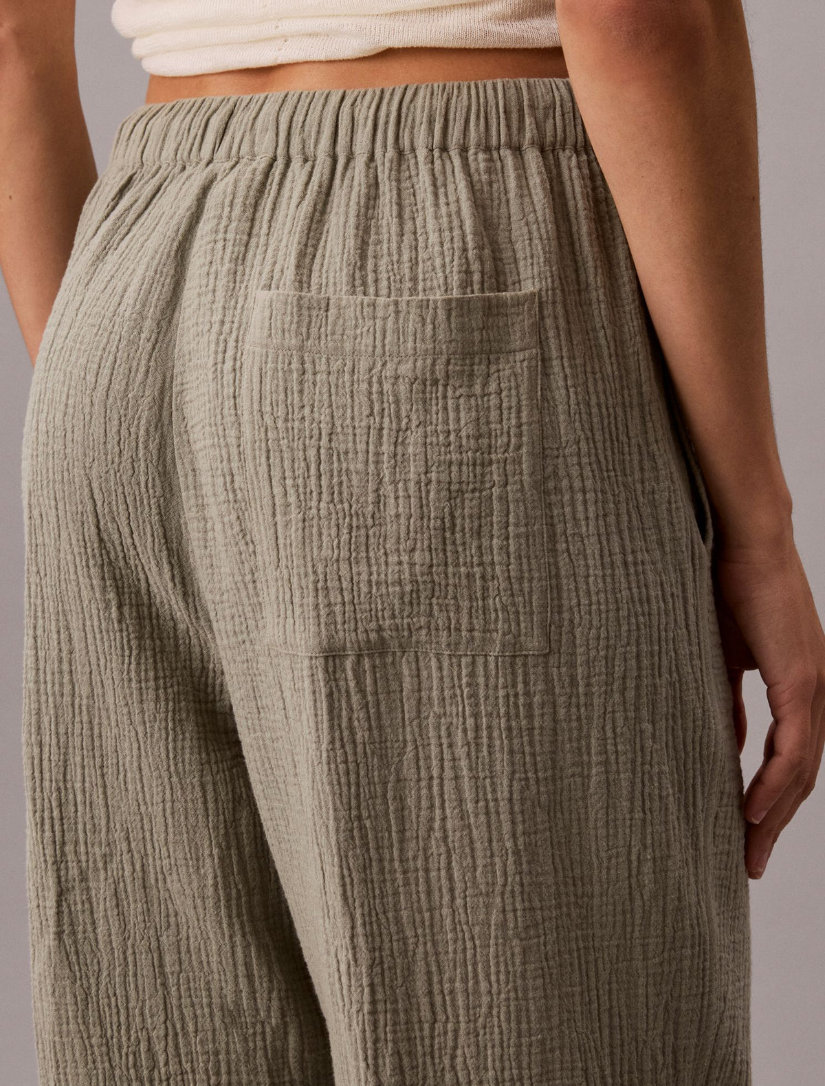 Double Gauze Pull-On Pants - Calvin Klein Women