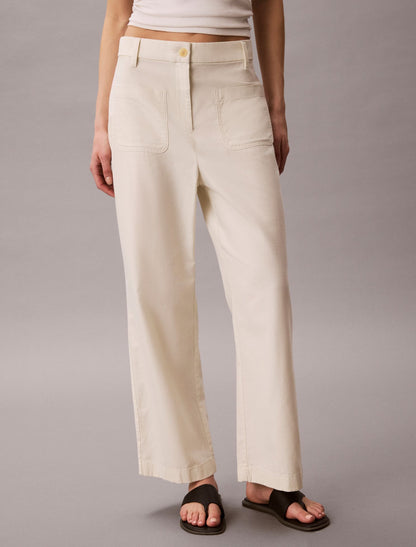 Marcy Twill Wide Leg Pants - Calvin Klein Women
