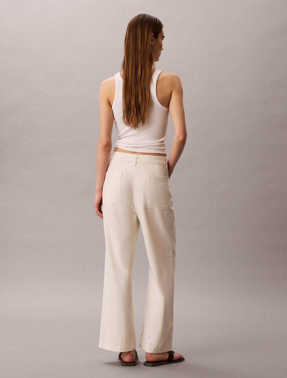 Marcy Twill Wide Leg Pants - Calvin Klein Women
