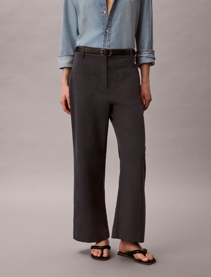 Marcy Twill Wide Leg Pants - Calvin Klein Women