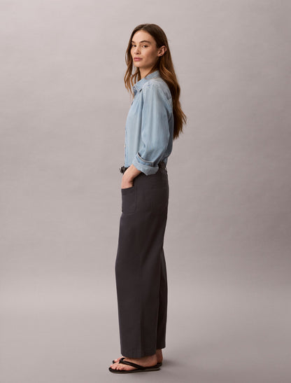Marcy Twill Wide Leg Pants - Calvin Klein Women