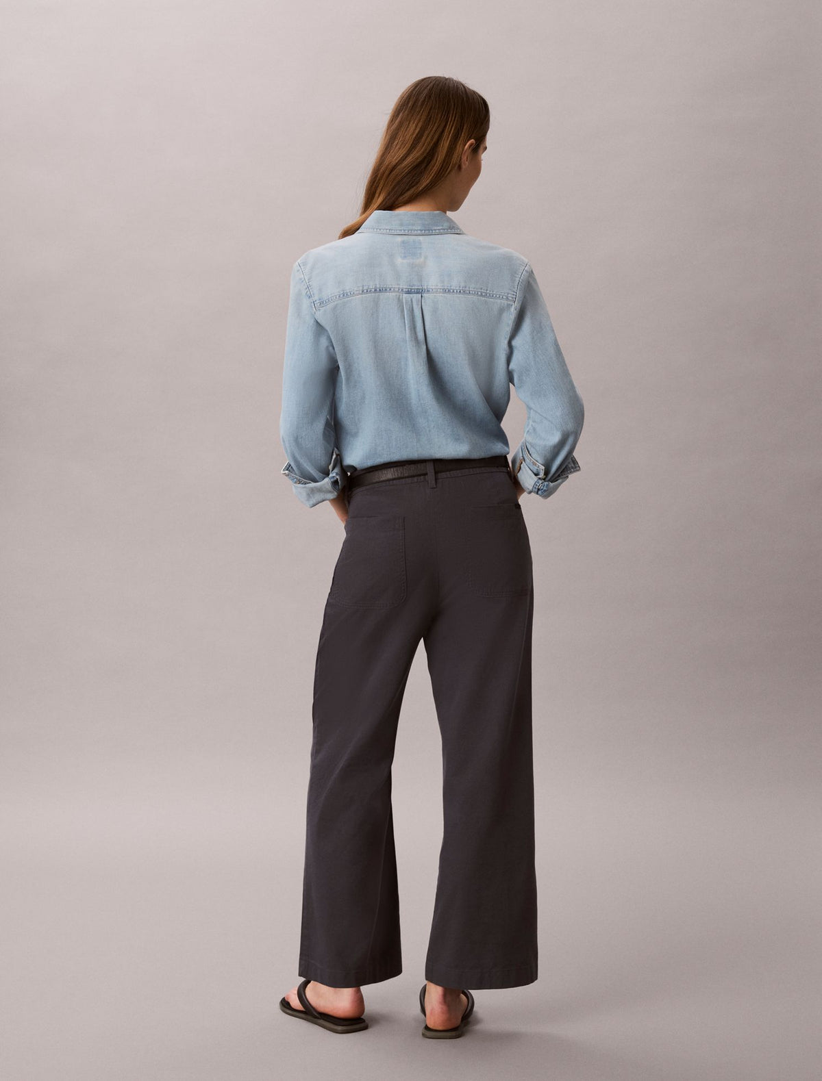 Marcy Twill Wide Leg Pants - Calvin Klein Women
