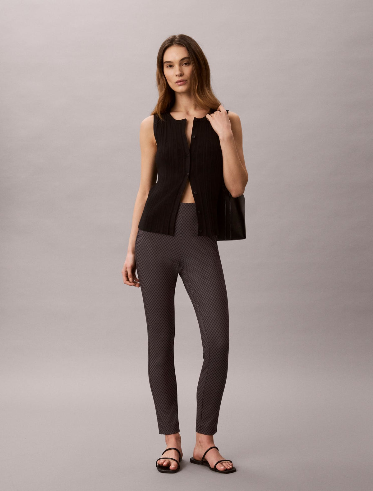 Ponte Print Skinny Fit Pants - Calvin Klein Women