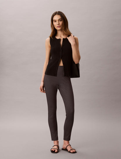Ponte Print Skinny Fit Pants - Calvin Klein Women