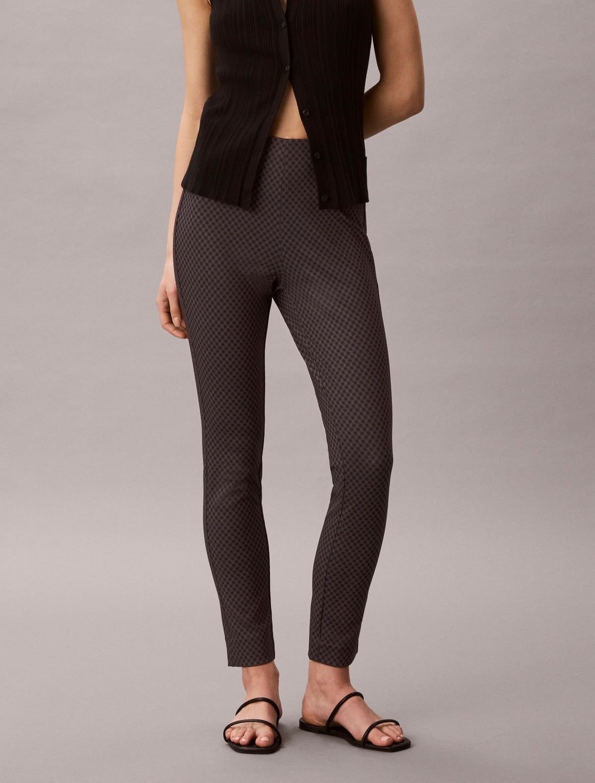 Ponte Print Skinny Fit Pants - Calvin Klein Women