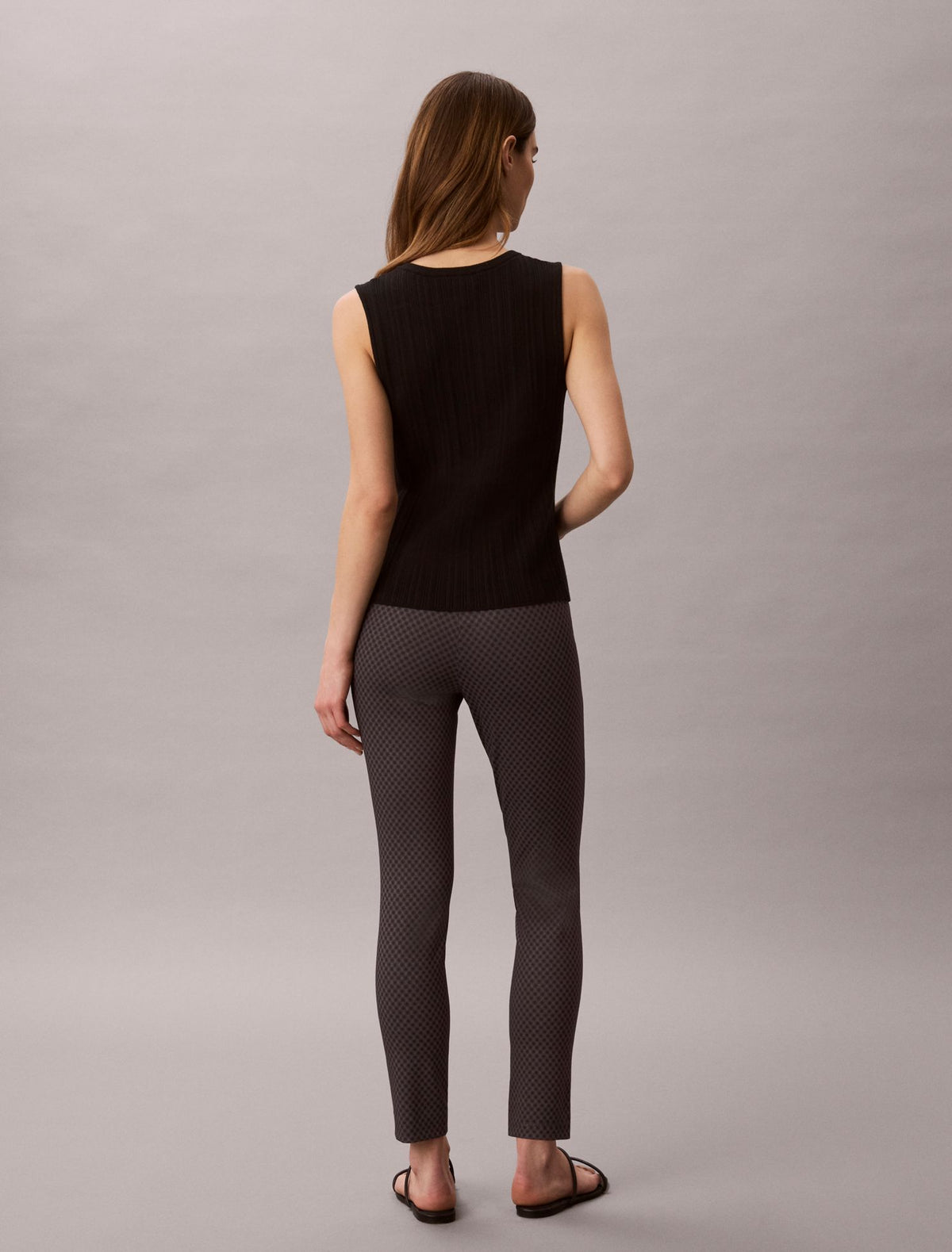 Ponte Print Skinny Fit Pants - Calvin Klein Women