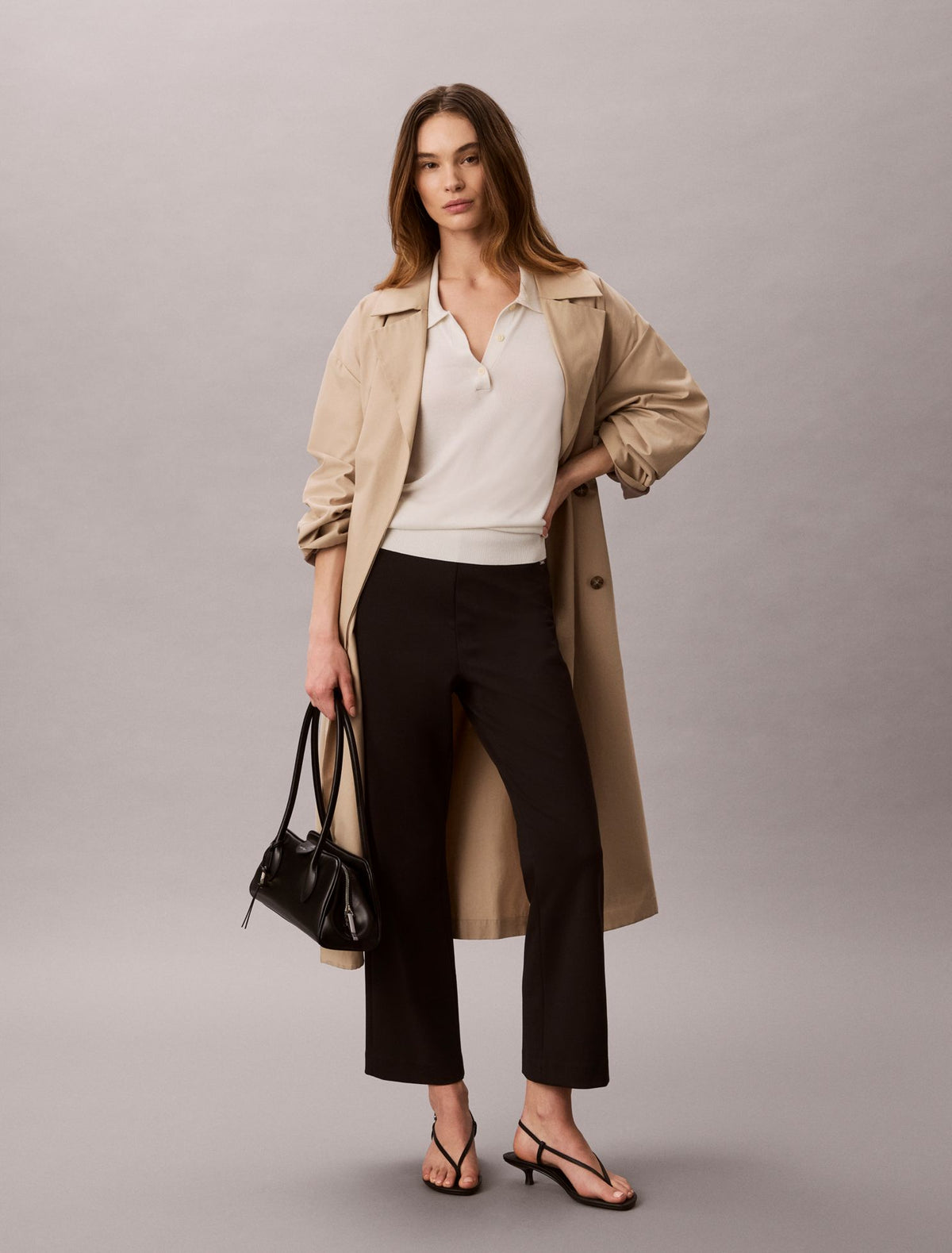 Ponte Cropped Flared Pants - Calvin Klein Women