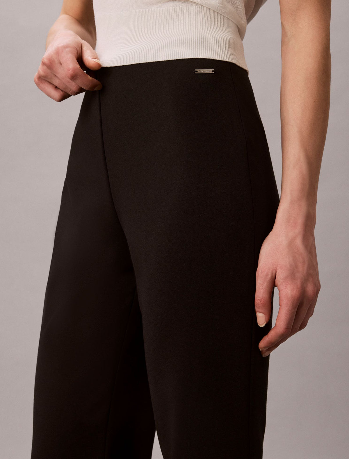Ponte Cropped Flared Pants - Calvin Klein Women