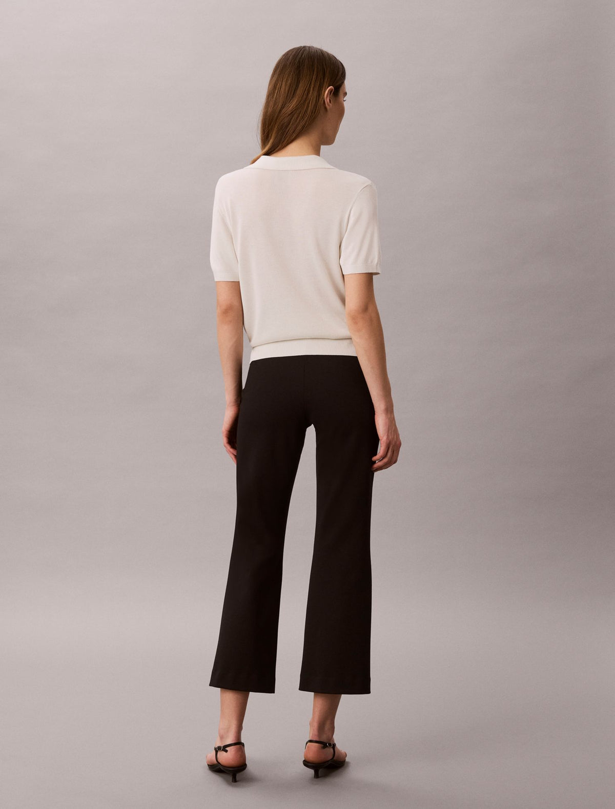 Ponte Cropped Flared Pants - Calvin Klein Women