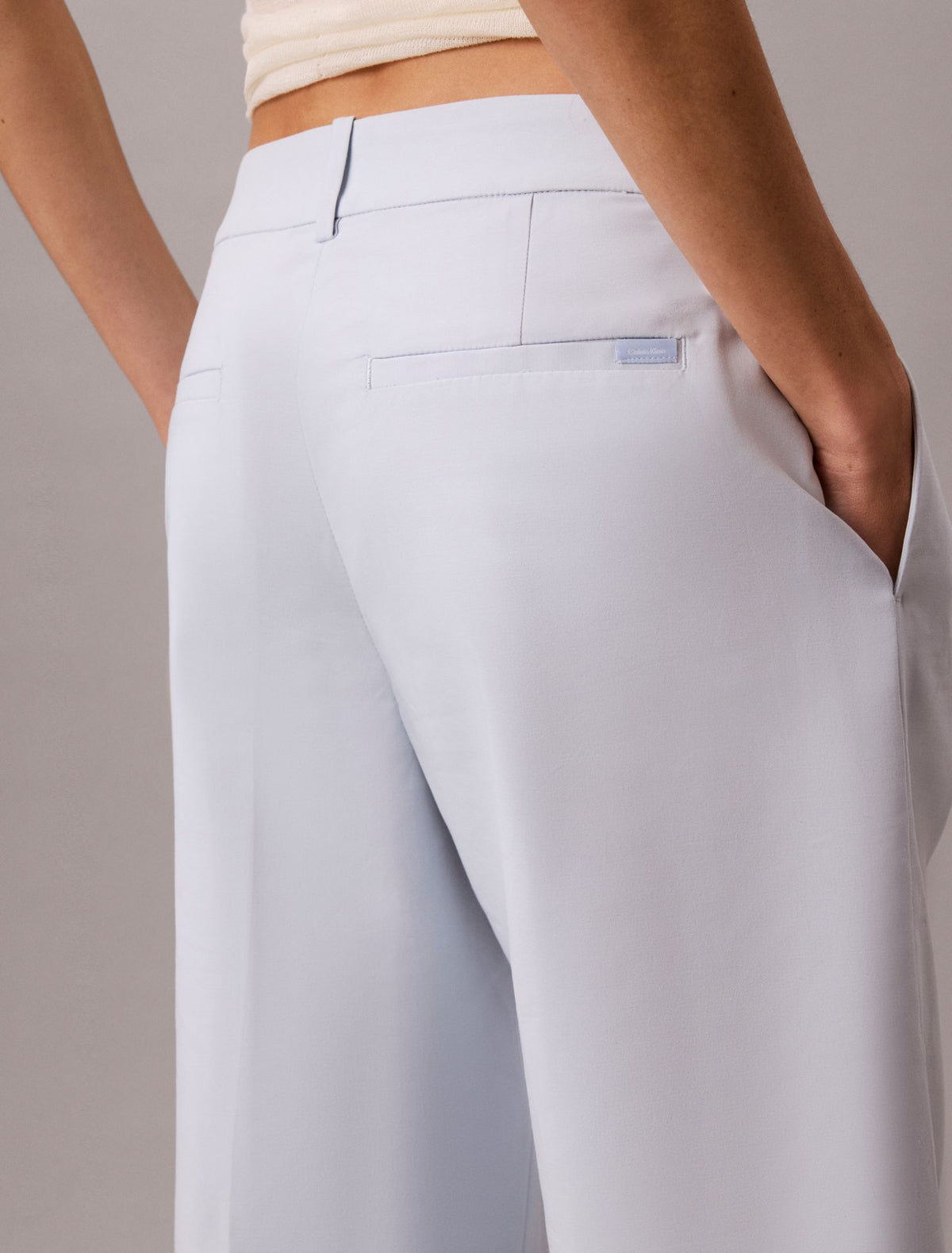 Wide Leg Cropped Chino Pant - Calvin Klein Women