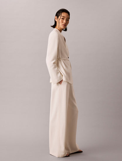 Textured Straight Pants - Calvin Klein Women