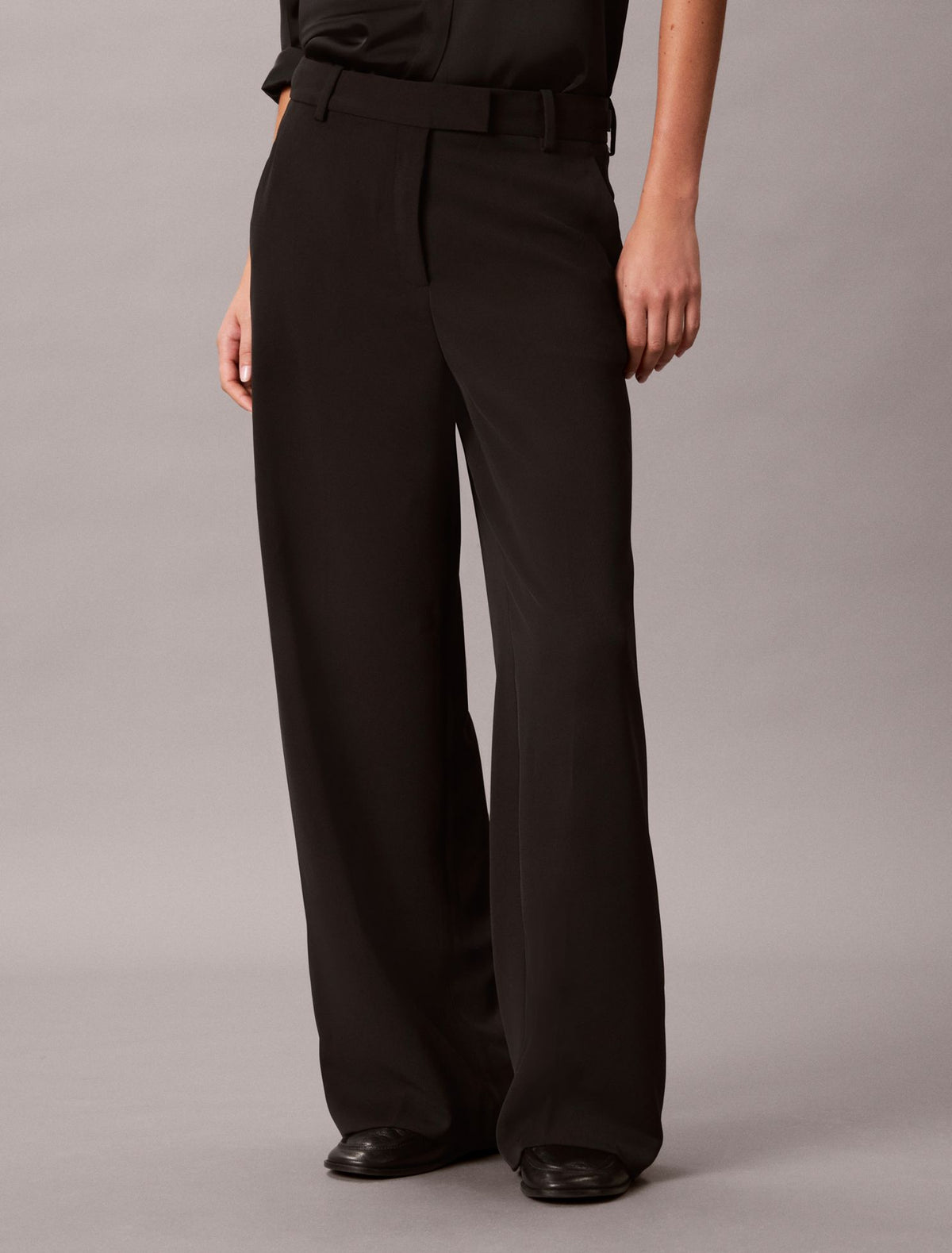 Twill Wide Leg Pants - Calvin Klein Women