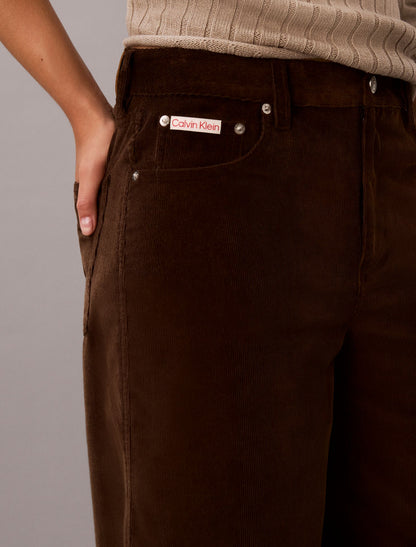 Corduroy Wide Leg Pants - Calvin Klein Women