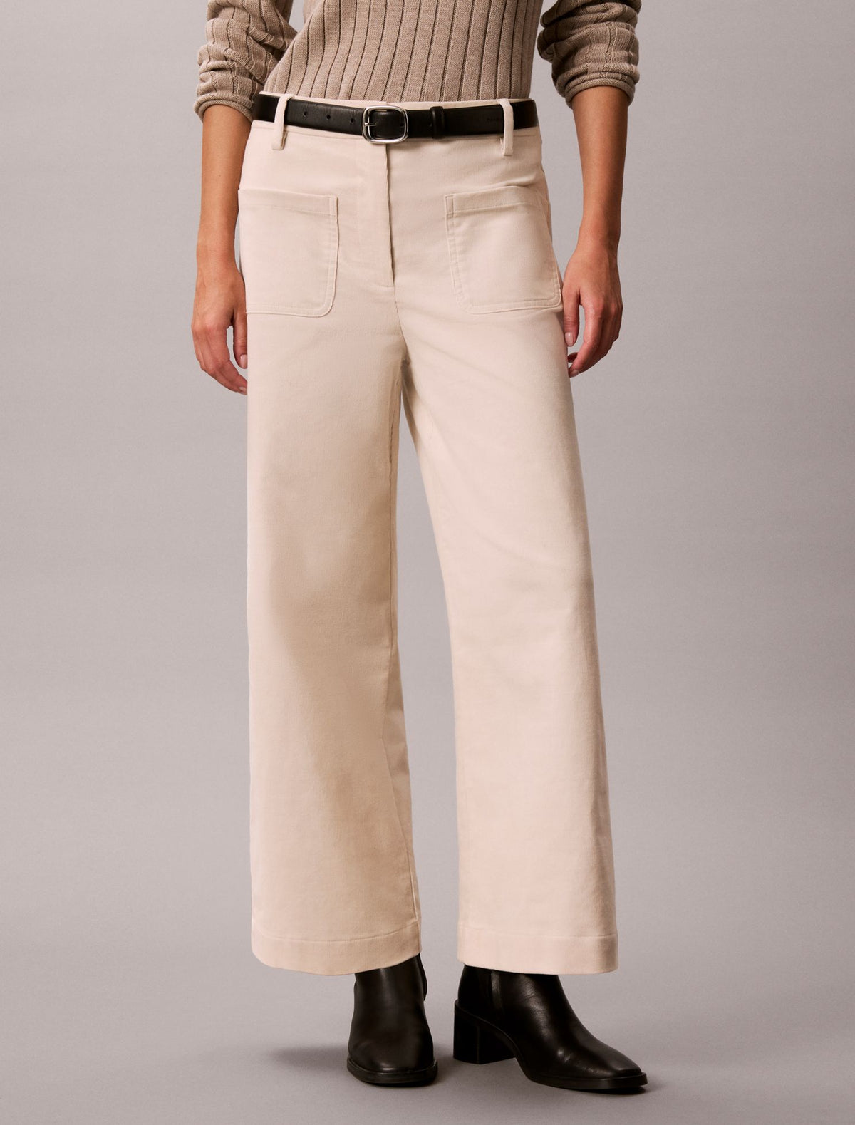 Corduroy Wide Leg Pants - Calvin Klein Women