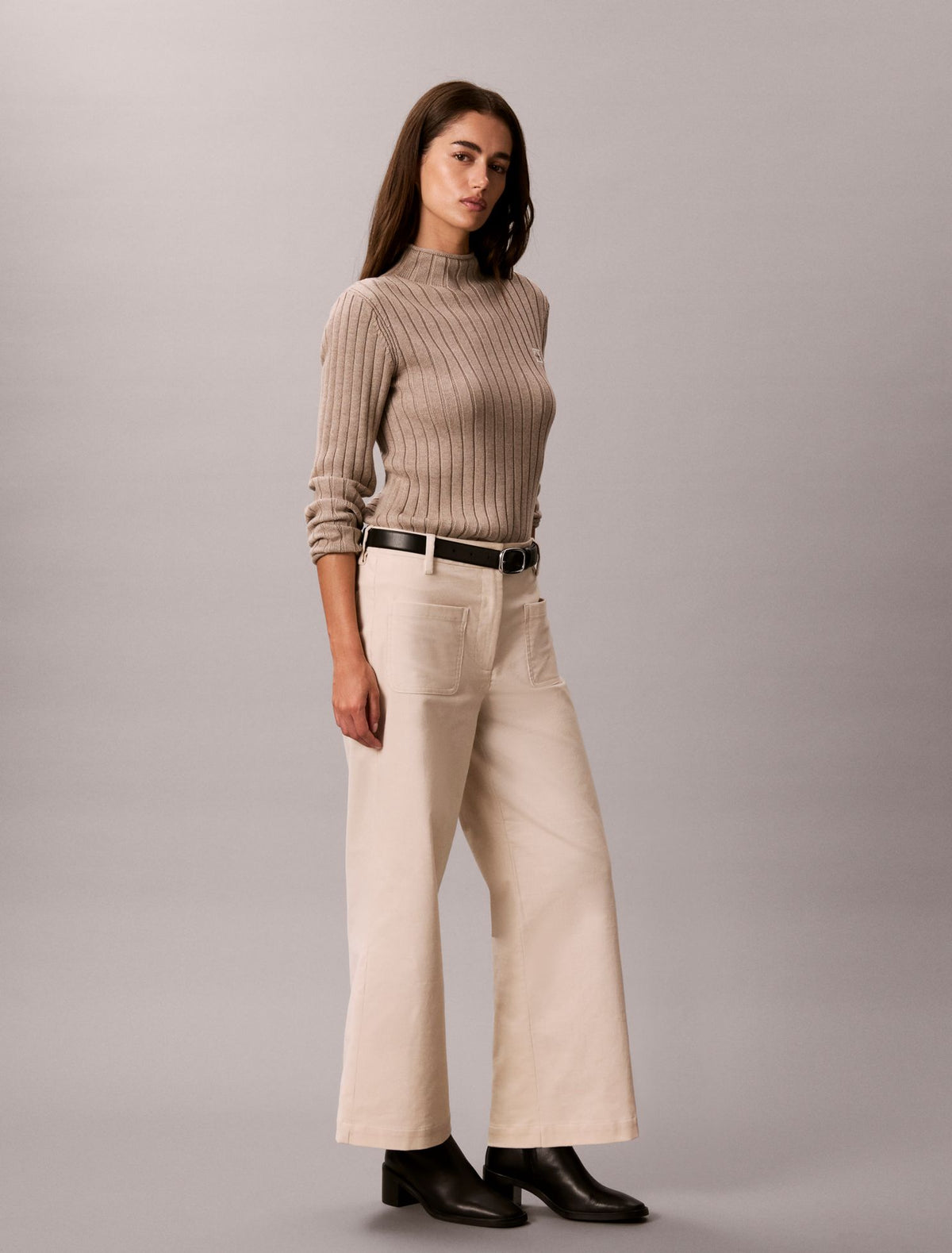 Corduroy Wide Leg Pants - Calvin Klein Women