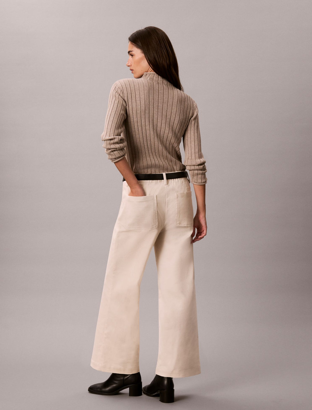 Corduroy Wide Leg Pants - Calvin Klein Women