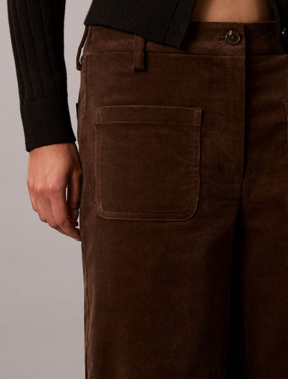 Corduroy Wide Leg Pants - Calvin Klein Women