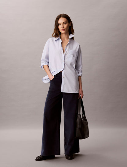 Corduroy Wide Leg Pants - Calvin Klein Women