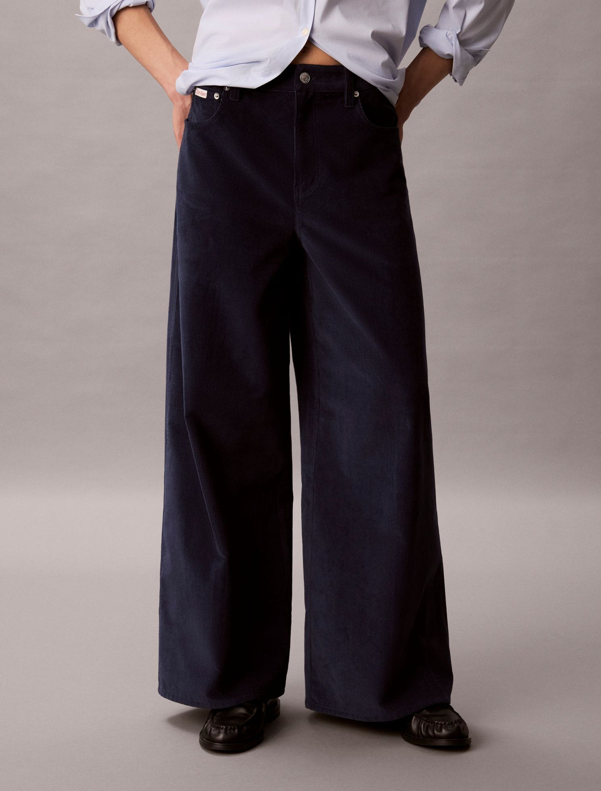 Corduroy Wide Leg Pants - Calvin Klein Women