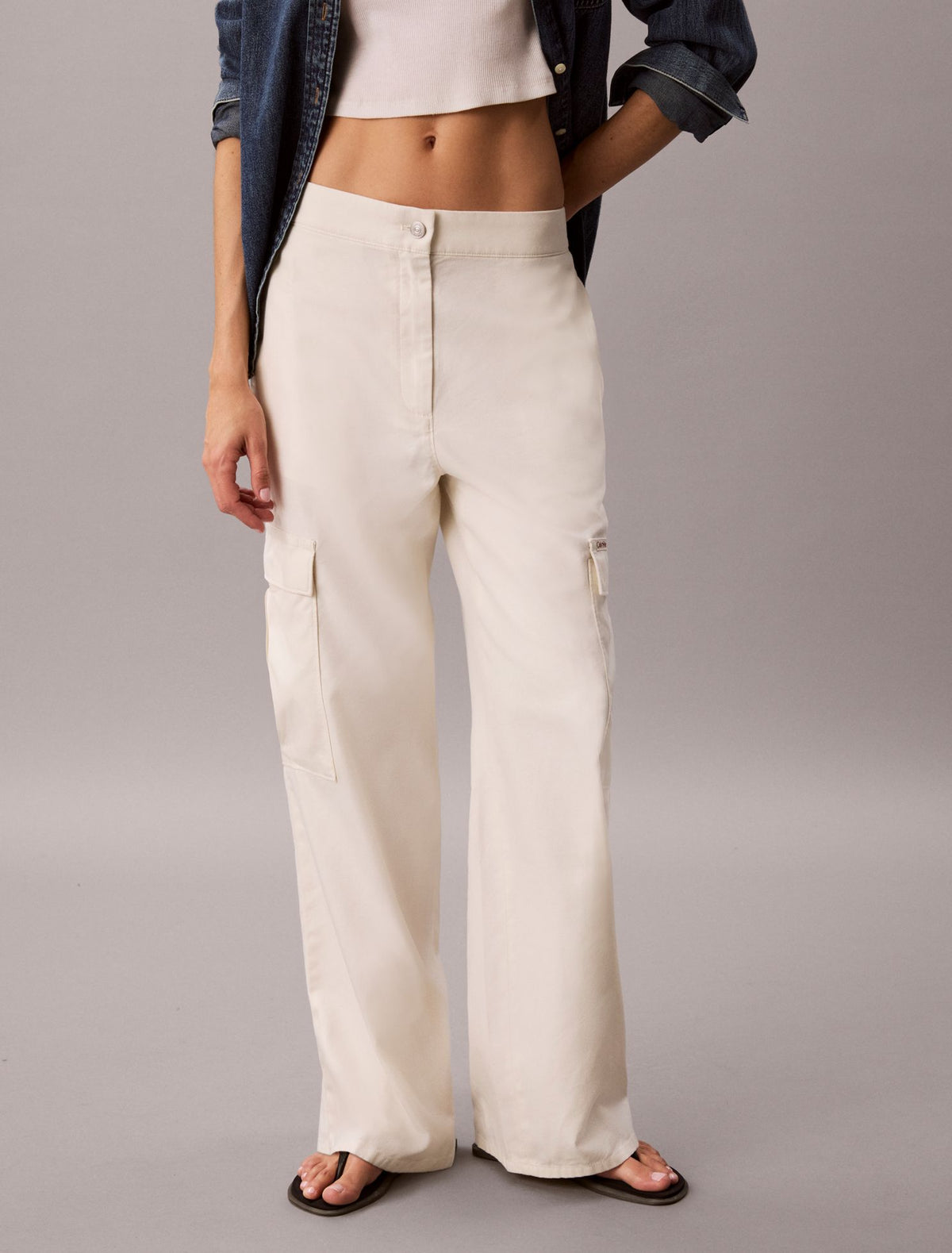 Soft Twill Cargo Pants - Calvin Klein Women