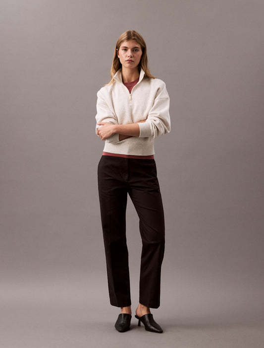 Cotton Stretch Straight Fit Chino Pants - Calvin Klein Women