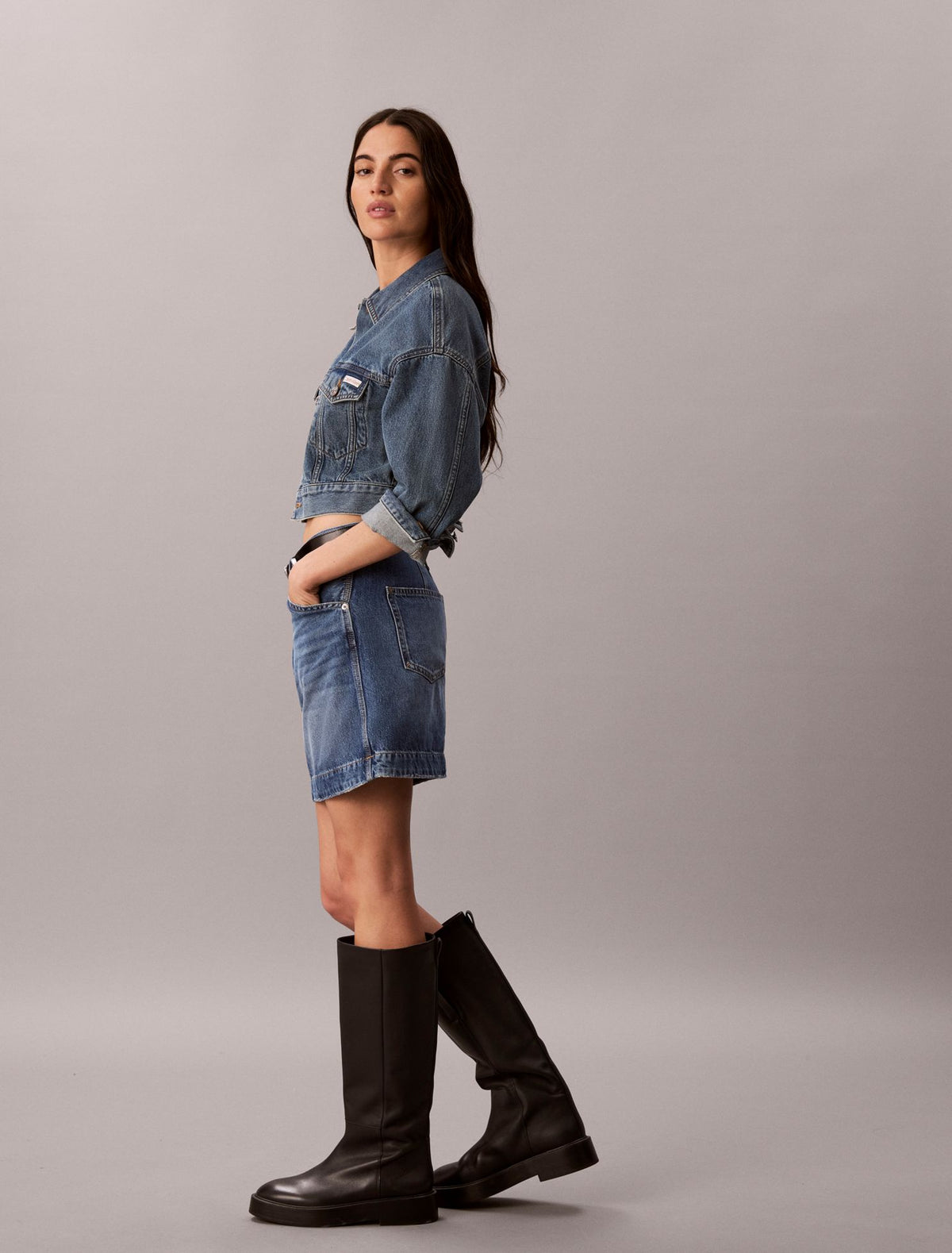 Workwear Denim Mini Skirt - Calvin Klein Women