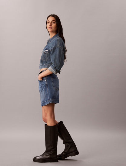 Workwear Denim Mini Skirt - Calvin Klein Women
