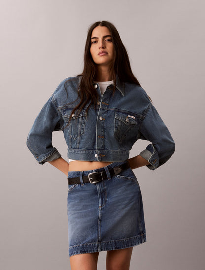 Workwear Denim Mini Skirt - Calvin Klein Women