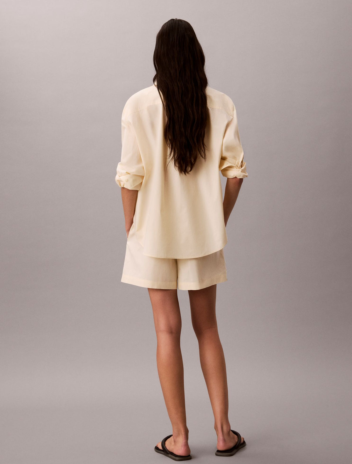 Cotton Poplin Pull-On Shorts - Calvin Klein Women