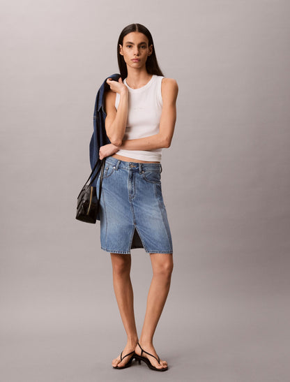 Workwear Denim Midi Skirt - Calvin Klein Women