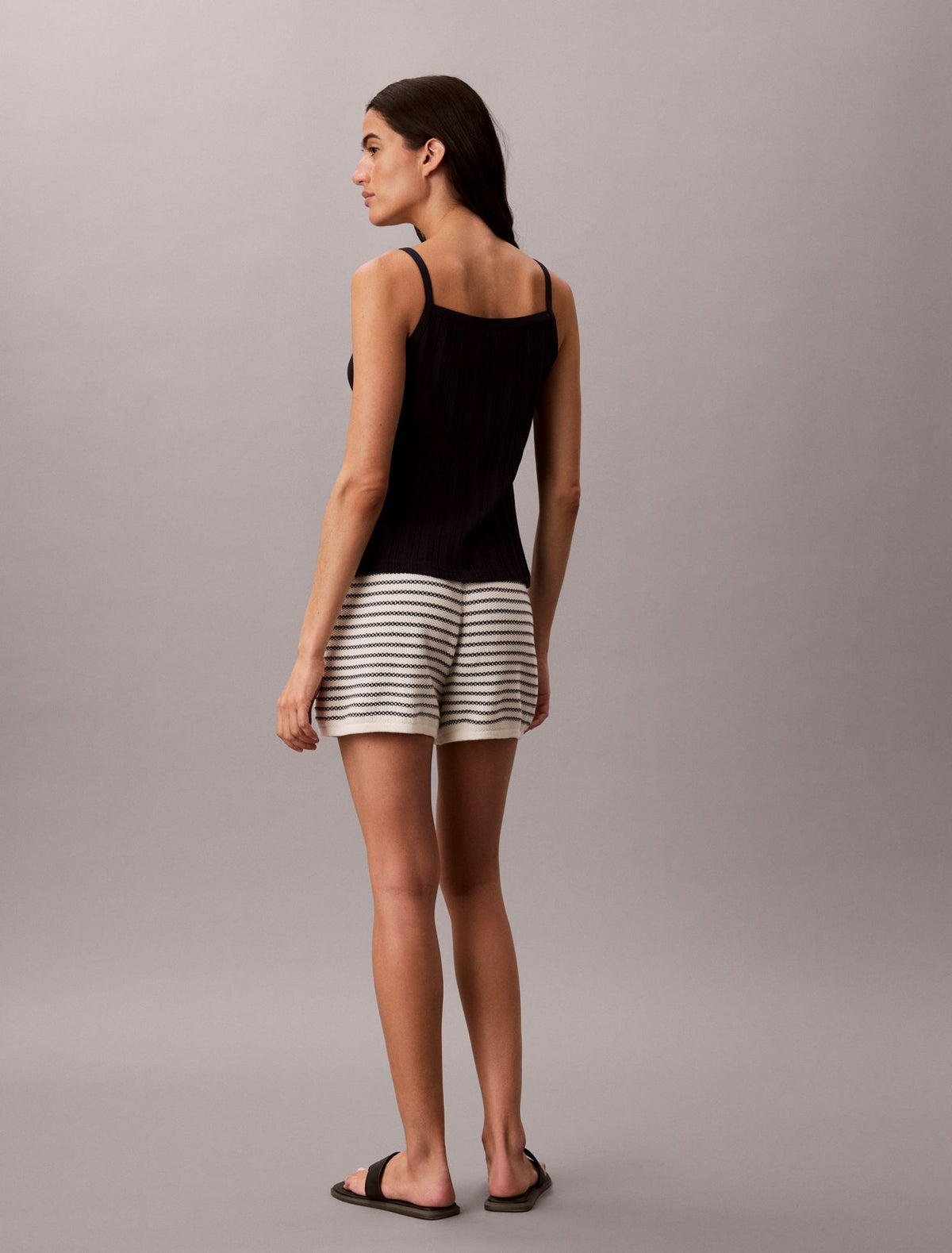 Striped Stitch Shorts - Calvin Klein Women