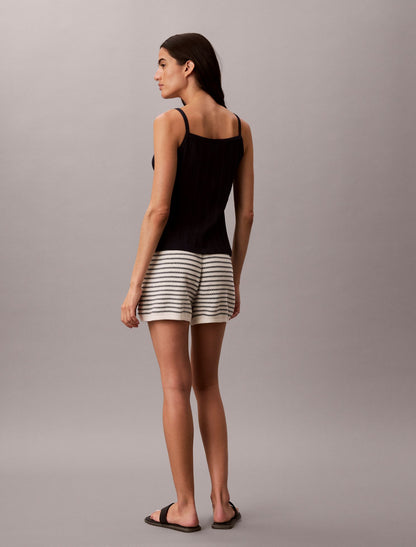 Striped Stitch Shorts - Calvin Klein Women