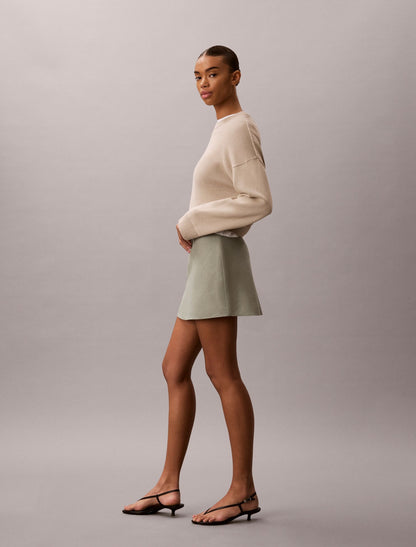 Linen Blend Mini Skort - Calvin Klein Women