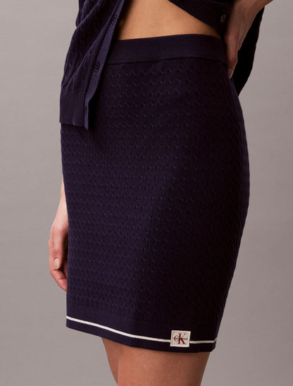 Micro Cable Knit Mini Skirt - Calvin Klein Women