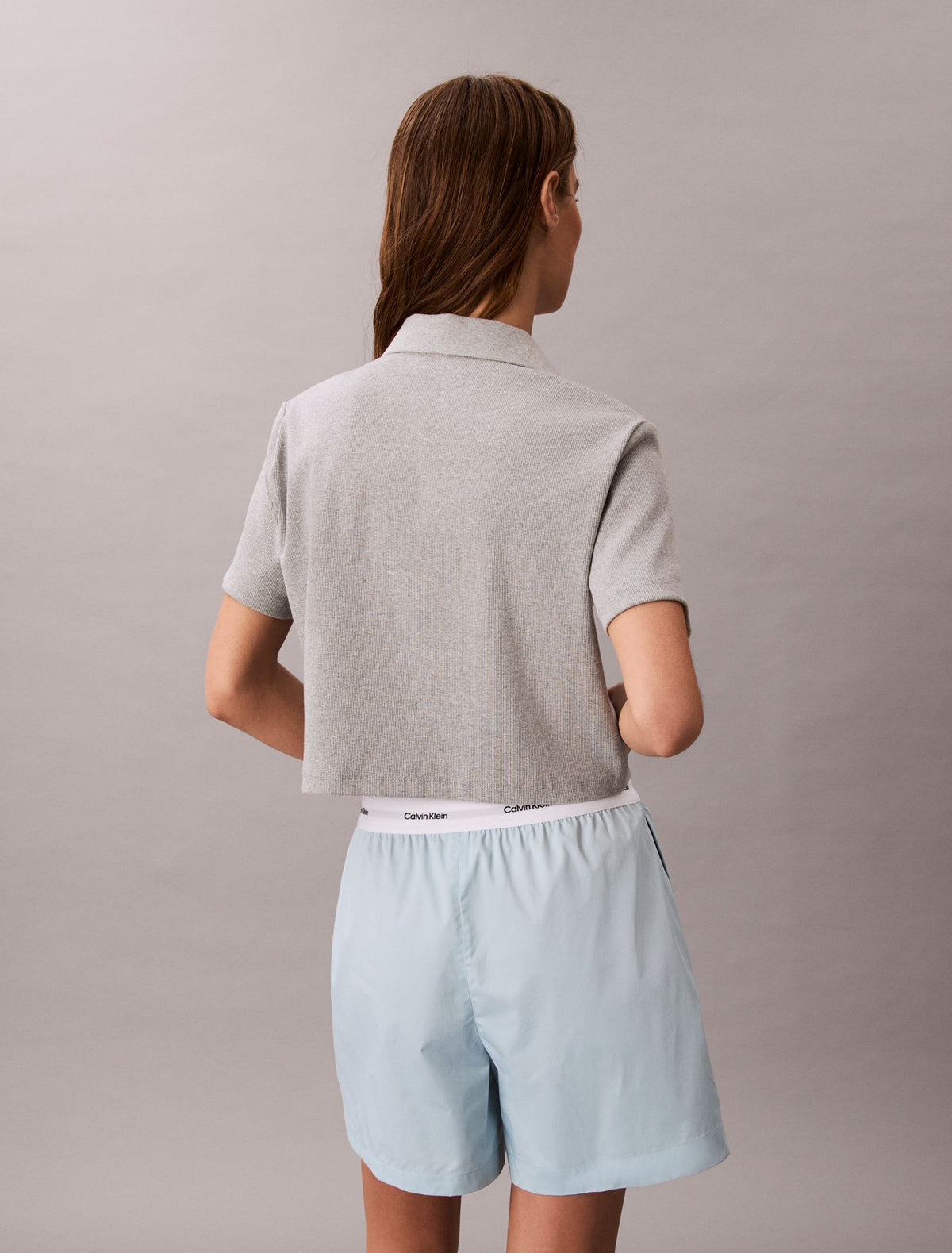 Logo Waistband Cotton Shorts - Calvin Klein Women