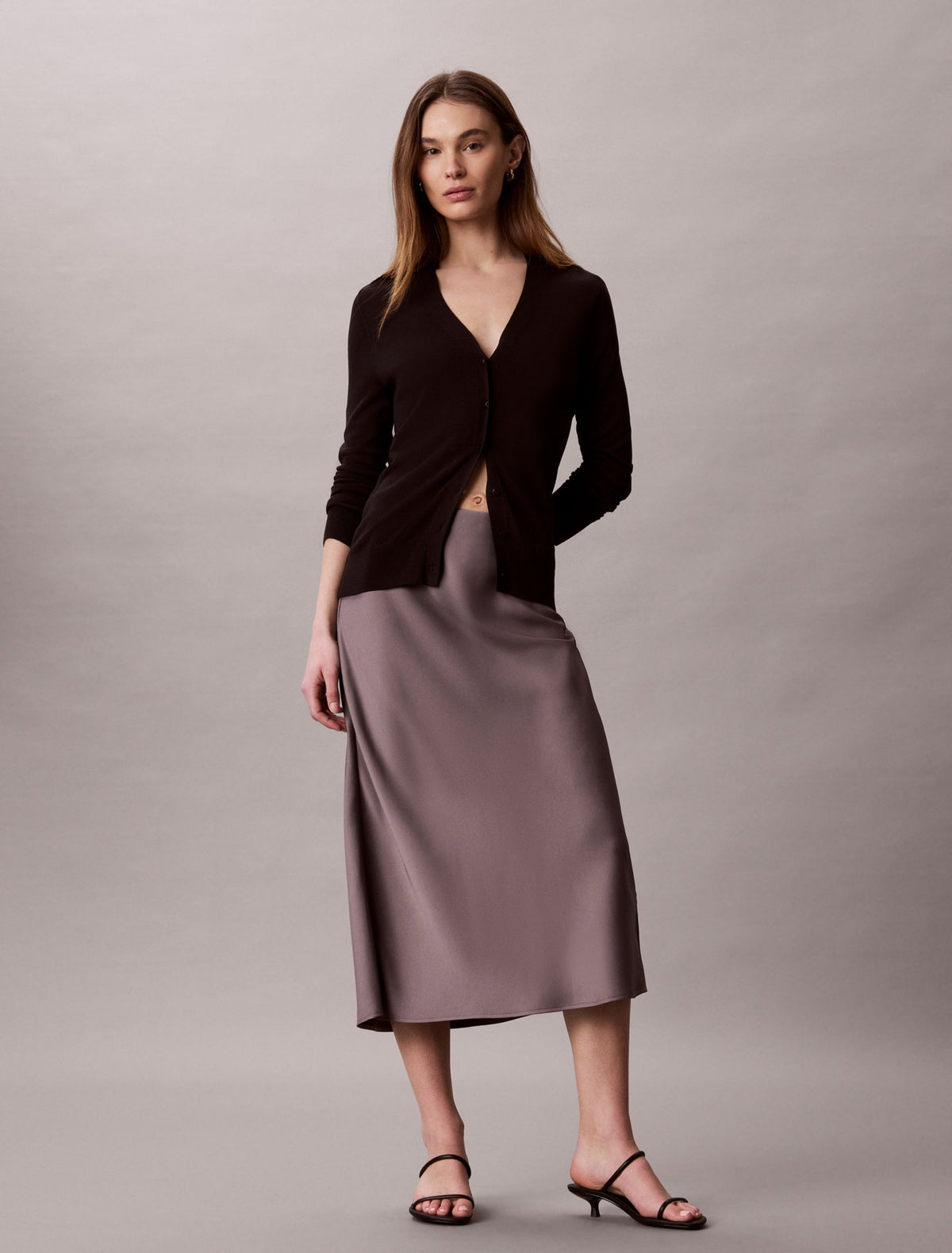 Satin Midi Skirt - Calvin Klein Women