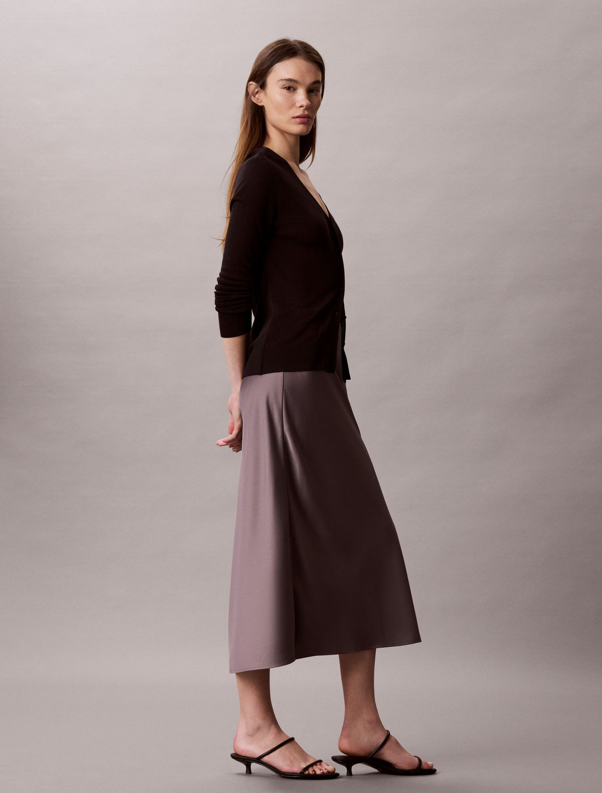 Satin Midi Skirt - Calvin Klein Women